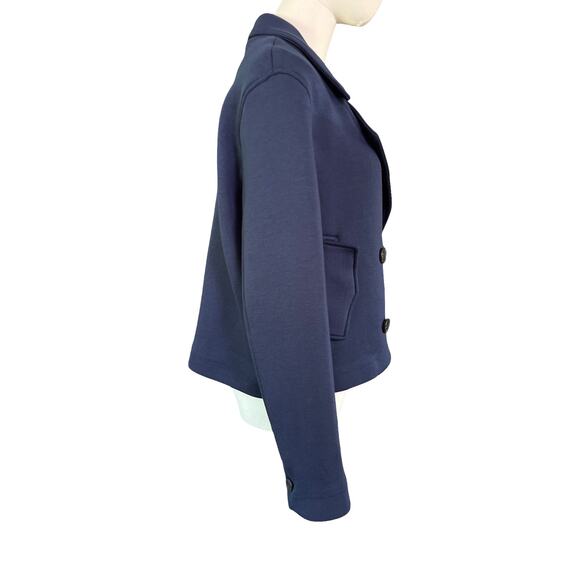 Maeve Navy Double Breasted Jacket Women’s Small Knit Peacoat Anthropologie - Picture 6 of 9
